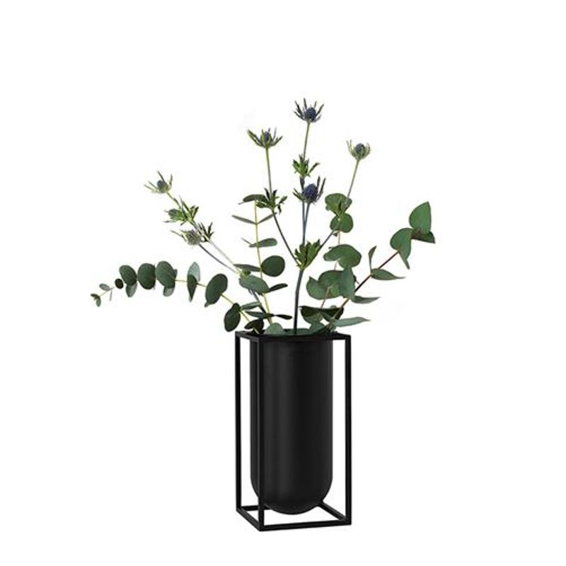 By Lassen Kubus Lolo Vase, Sort
