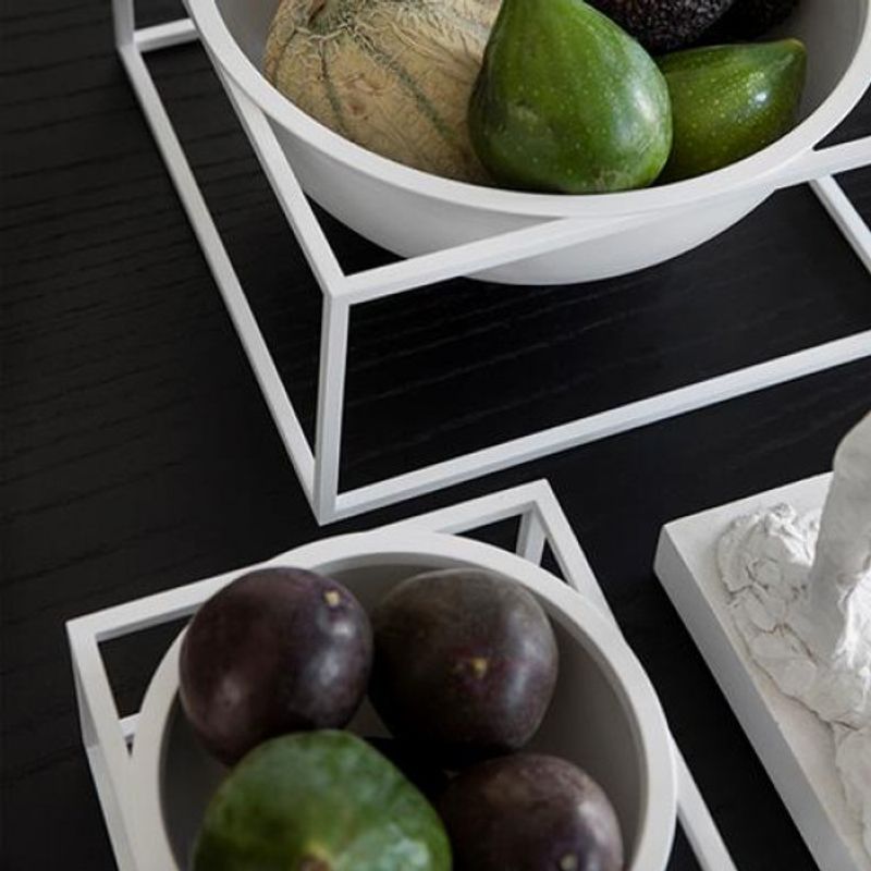 By Lassen Kubus Bowl Centerpiece Liten, Hvit