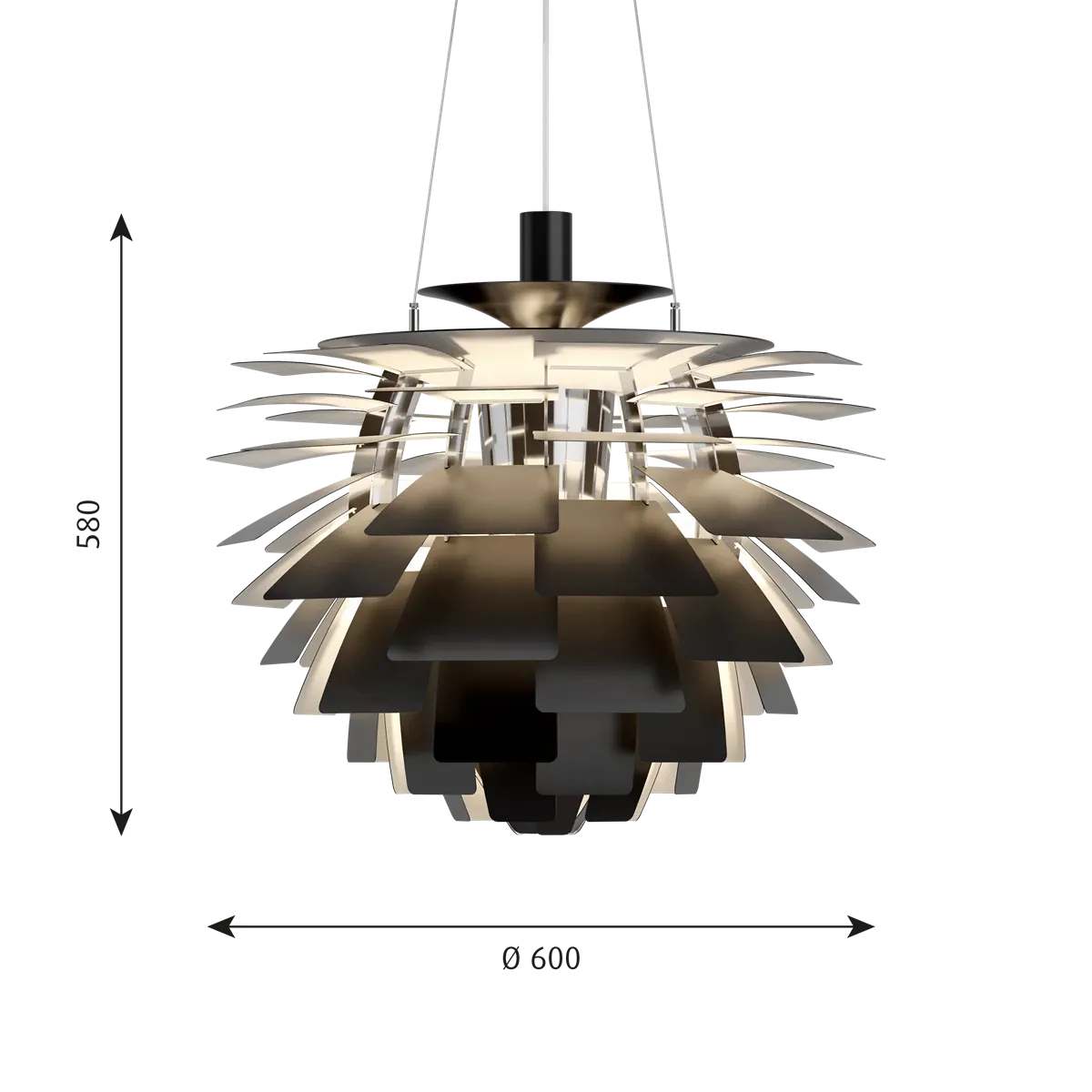 Louis Poulsen PH Artichoke Ø600, Sort