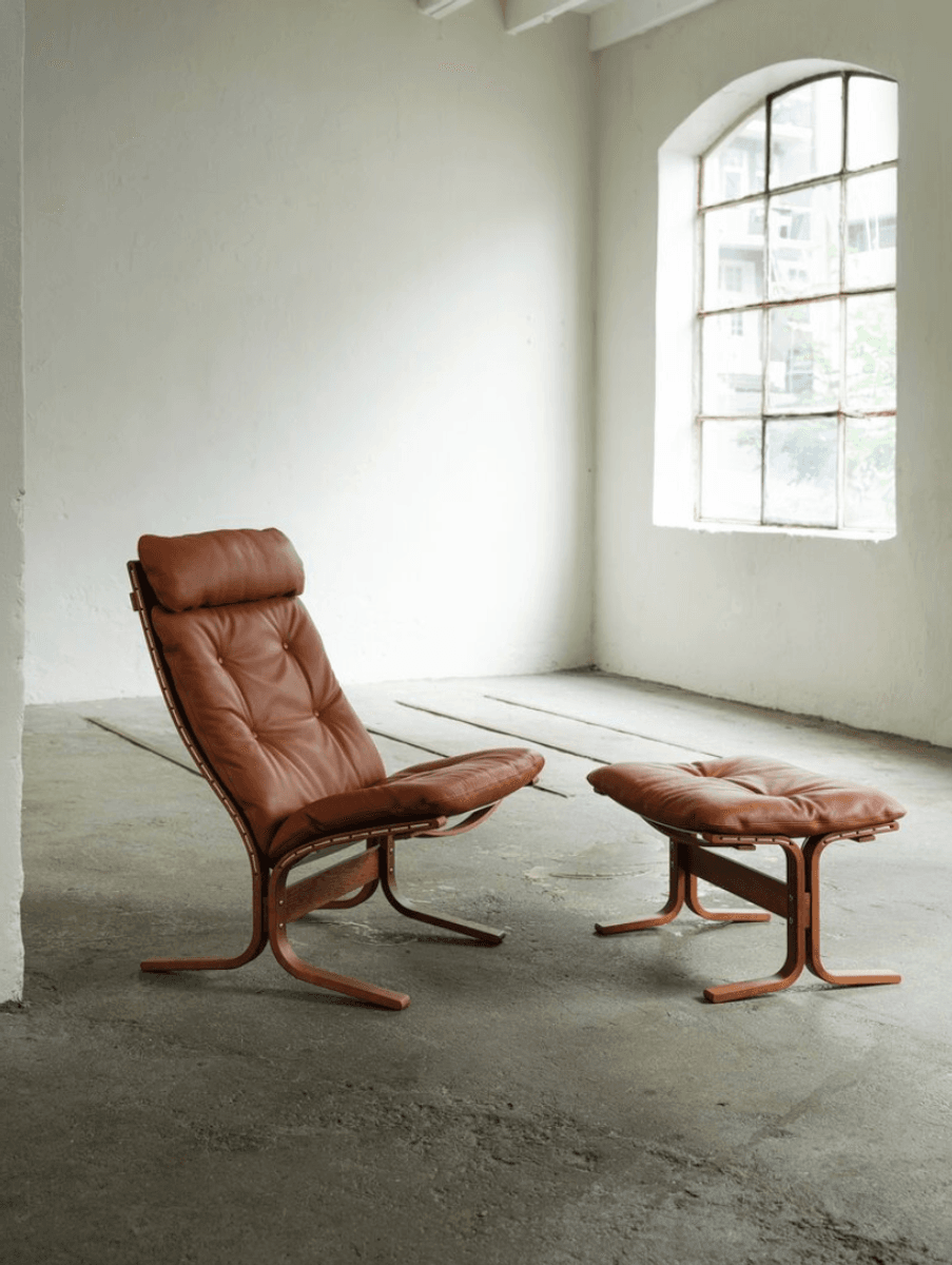 Sieste Classic Elmotique Fotskammel, Cognac, 4 - 6 ukers levering