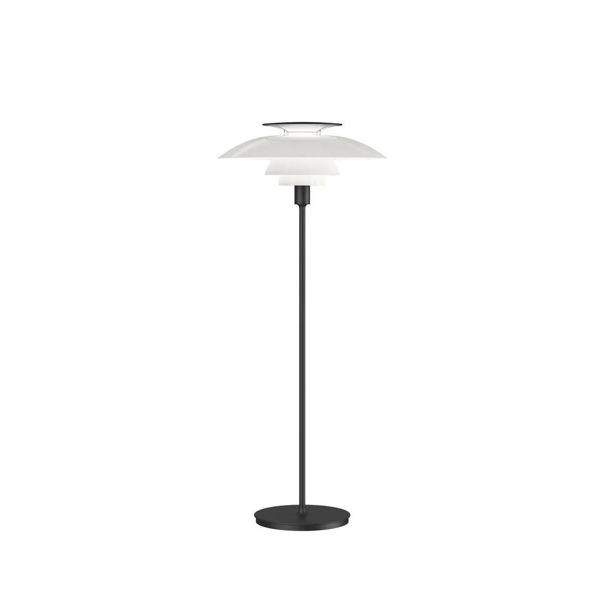 Louis Poulsen PH 80 Gulvlampe, Hvit Opal/Sort