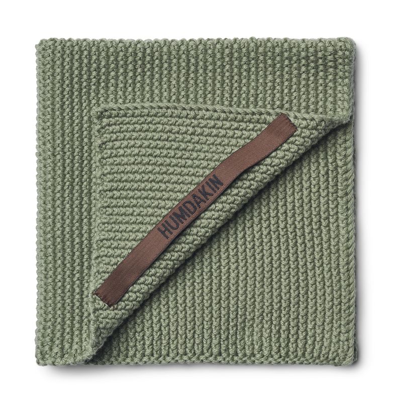 Humdakin Stikket oppvaskklut 28x28cm, Green Tea