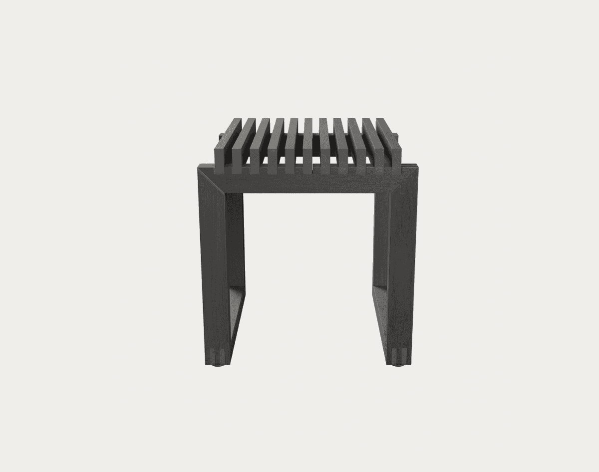 Fritz Hansen Cutter Stool, Sort Eik