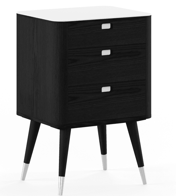 Hovedbilde Naver Collection AK 2410 Point Nattbord, Sortbeiset Eik