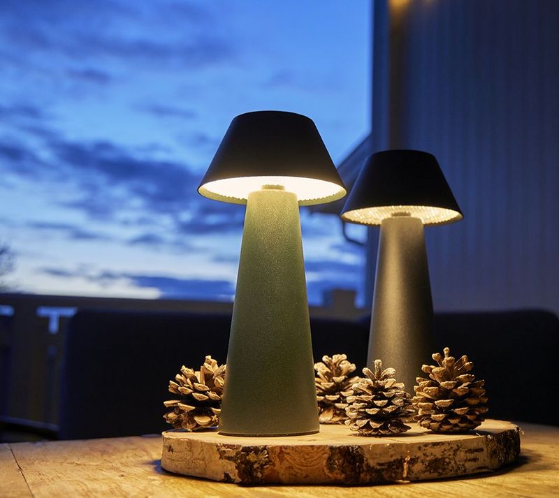 Max Oppladbar Bordlampe, Khaki