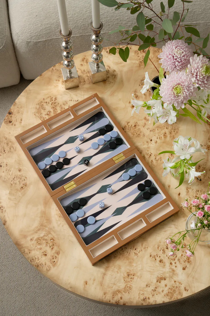 Printworks Lacquered Backgammon Brettspill, Multi