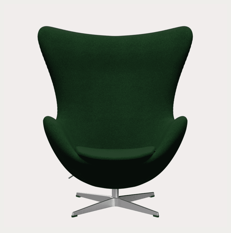 Fritz Hansen Egget Lenestol inkl fotskammel, Divina Melange