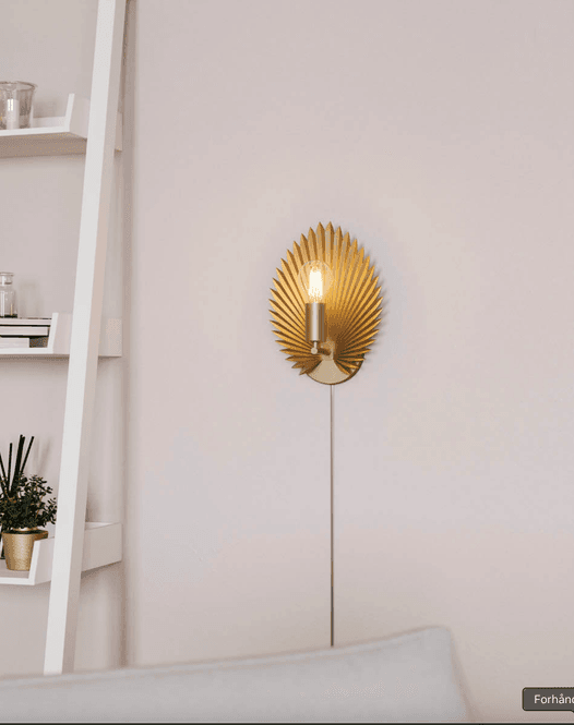Hovedbilde By Rydens Aruba vegglampe H30cm, Matt gull