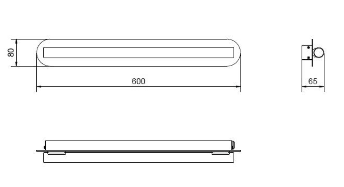 BELID - Royale Plain vegglampe L-600 3000K mattvit